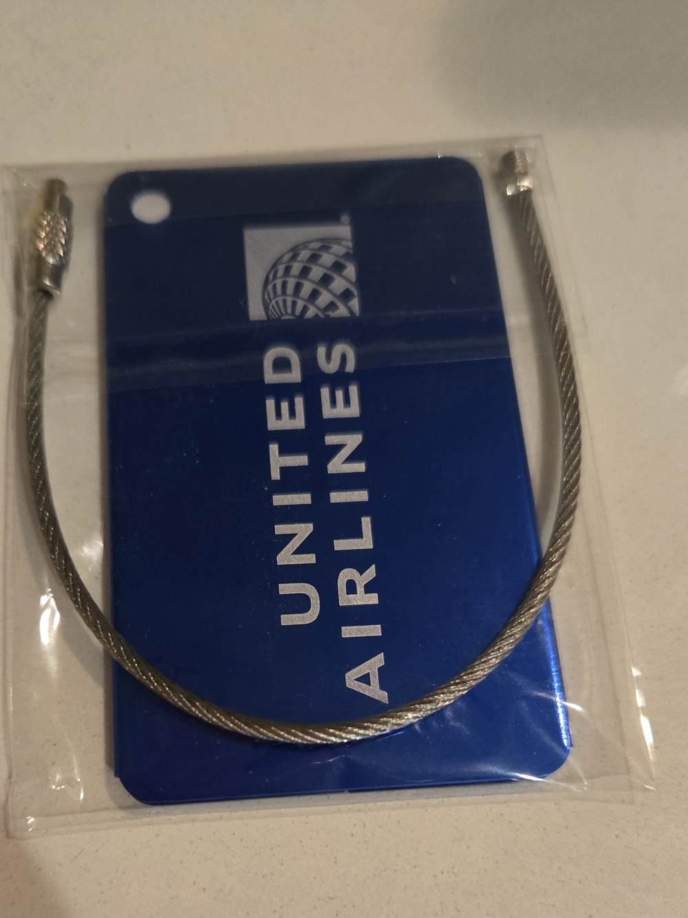 United Airlines Blue Metal Luggage Tag